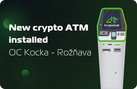 New crypto ATM installed: OC Kocka - Rožňava