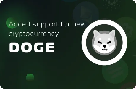 Добавлена поддержка DOGE для покупки в биткоматах