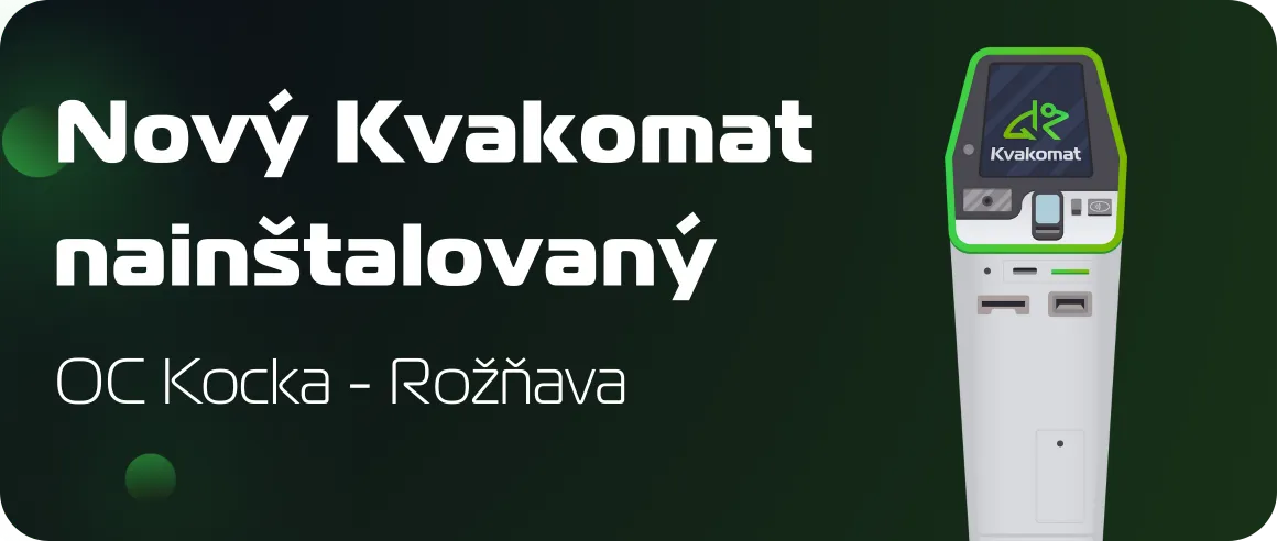 Nový bitcomat nainštalovaný: OC Kocka - Rožňava