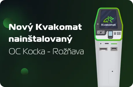 Nový bitcomat nainštalovaný: OC Kocka - Rožňava