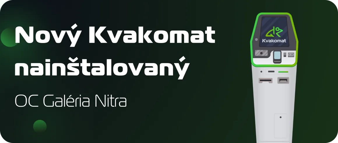 Nový bitcomat nainštalovaný: OC Galéria Nitra