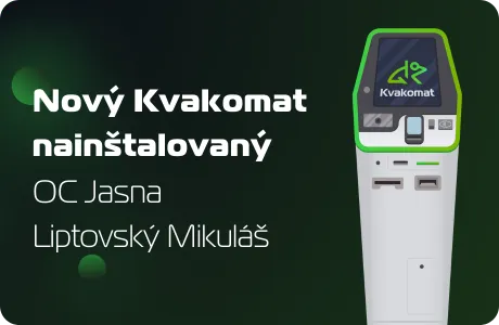 Nový bitcomat nainštalovaný: OC Jasna, Liptovský Mikuláš