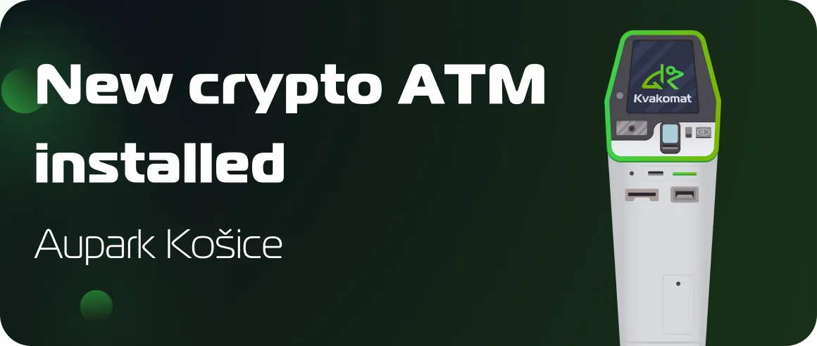 New crypto ATM installed: Aupark Košice