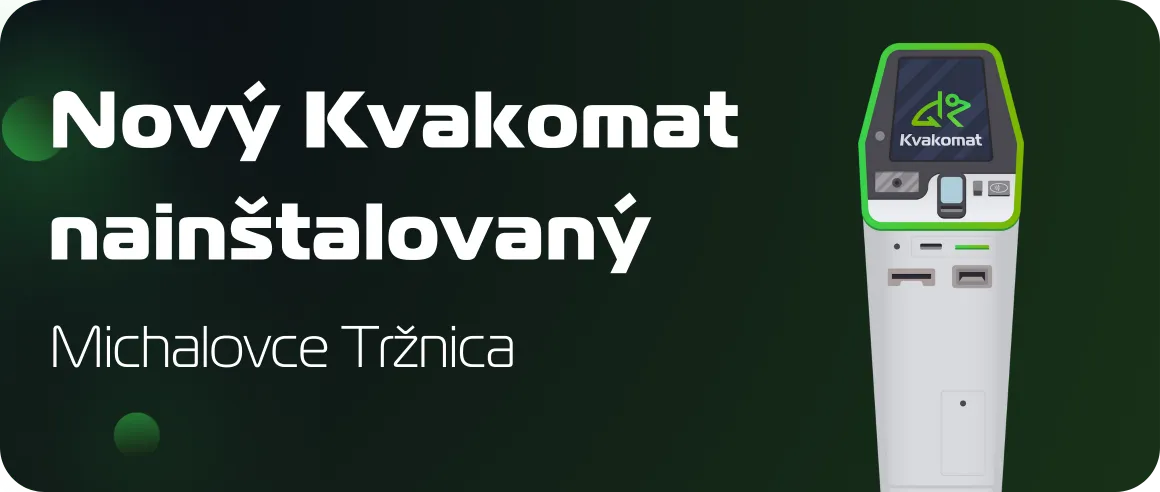 Nový bitcomat nainštalovaný: Michalovce Tržnica