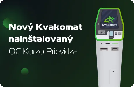 Nový bitcomat nainštalovaný: OC Korzo Prievidza