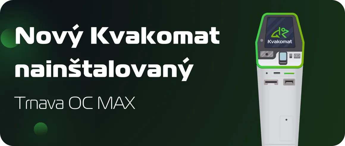 Nový bitcomat nainštalovaný: Trnava OC MAX