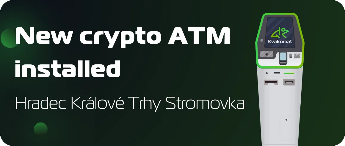 New crypto ATM installed: Hradec Králové Trhy Stromovka