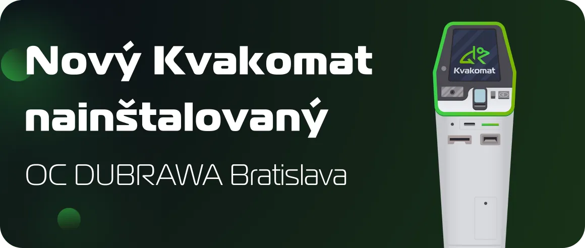 Nový bitcomat nainštalovaný: OC DUBRAWA - Bratislava