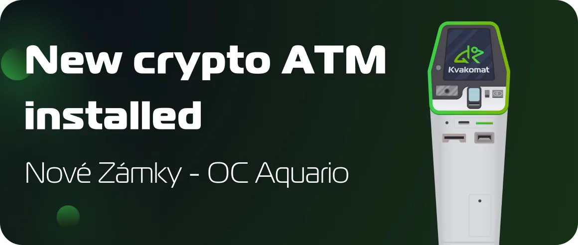 New crypto ATM installed: Nové Zámky, OC Aquario