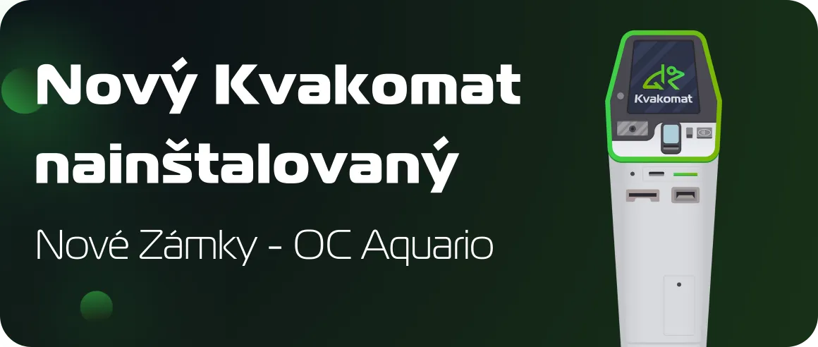 Nový bitcomat nainštalovaný: Nové Zámky, OC Aquario