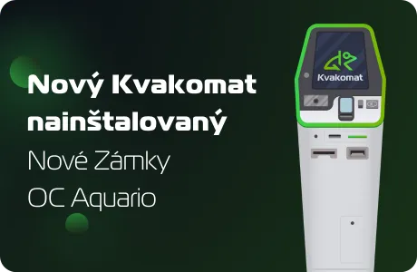 Nový bitcomat nainštalovaný: Nové Zámky, OC Aquario