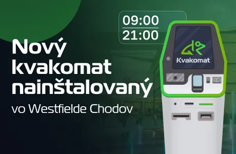 Nový kvakomat nainštalovaný vo Westfielde Chodov