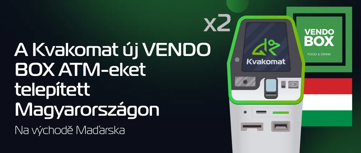 A Kvakomat új VENDO BOX ATM-eket telepített Magyarországon