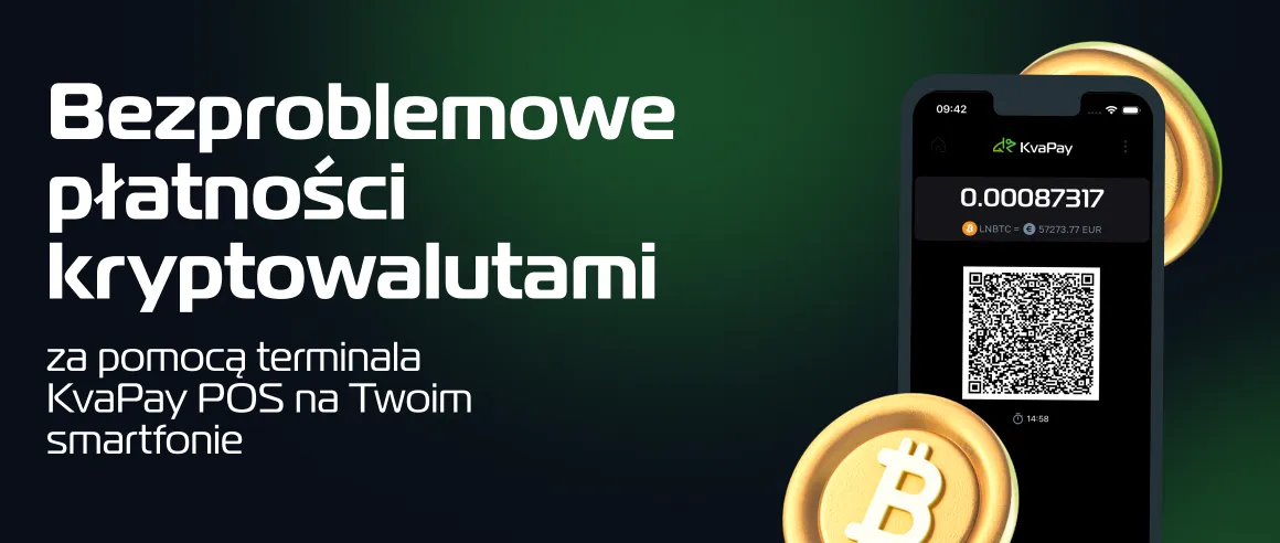 Bezproblemowe płatności kryptowalutami za pomocą terminala KvaPay POS na Twoim smartfonie